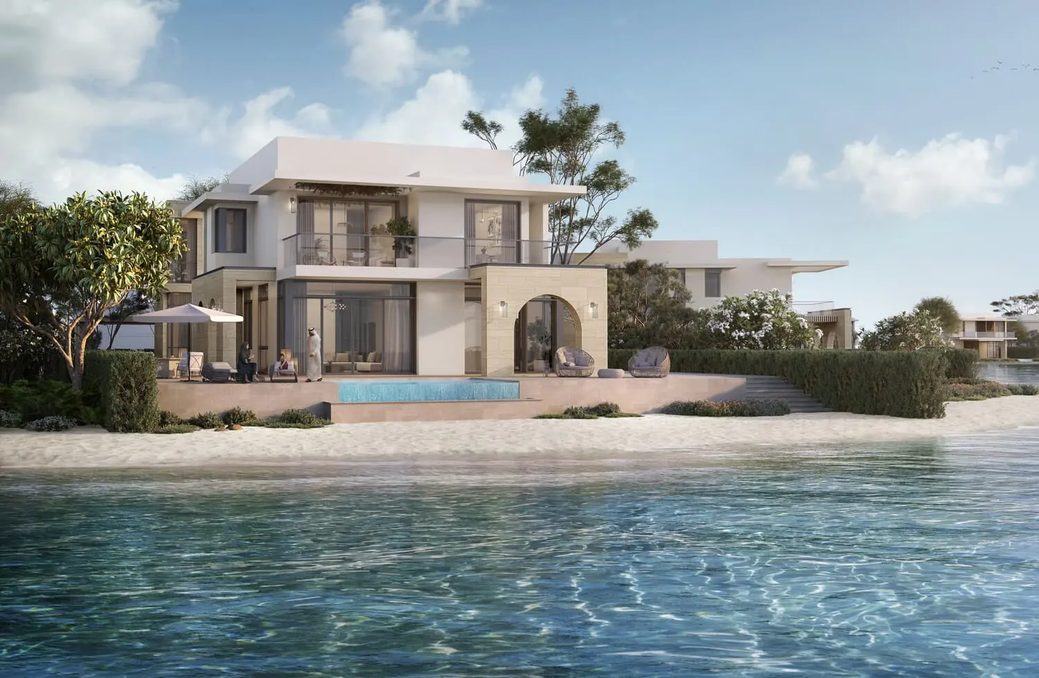 Luxury island villa with contemporary architecture at Ramhan Island Villas Phase 2 & 3, Abu Dhabi