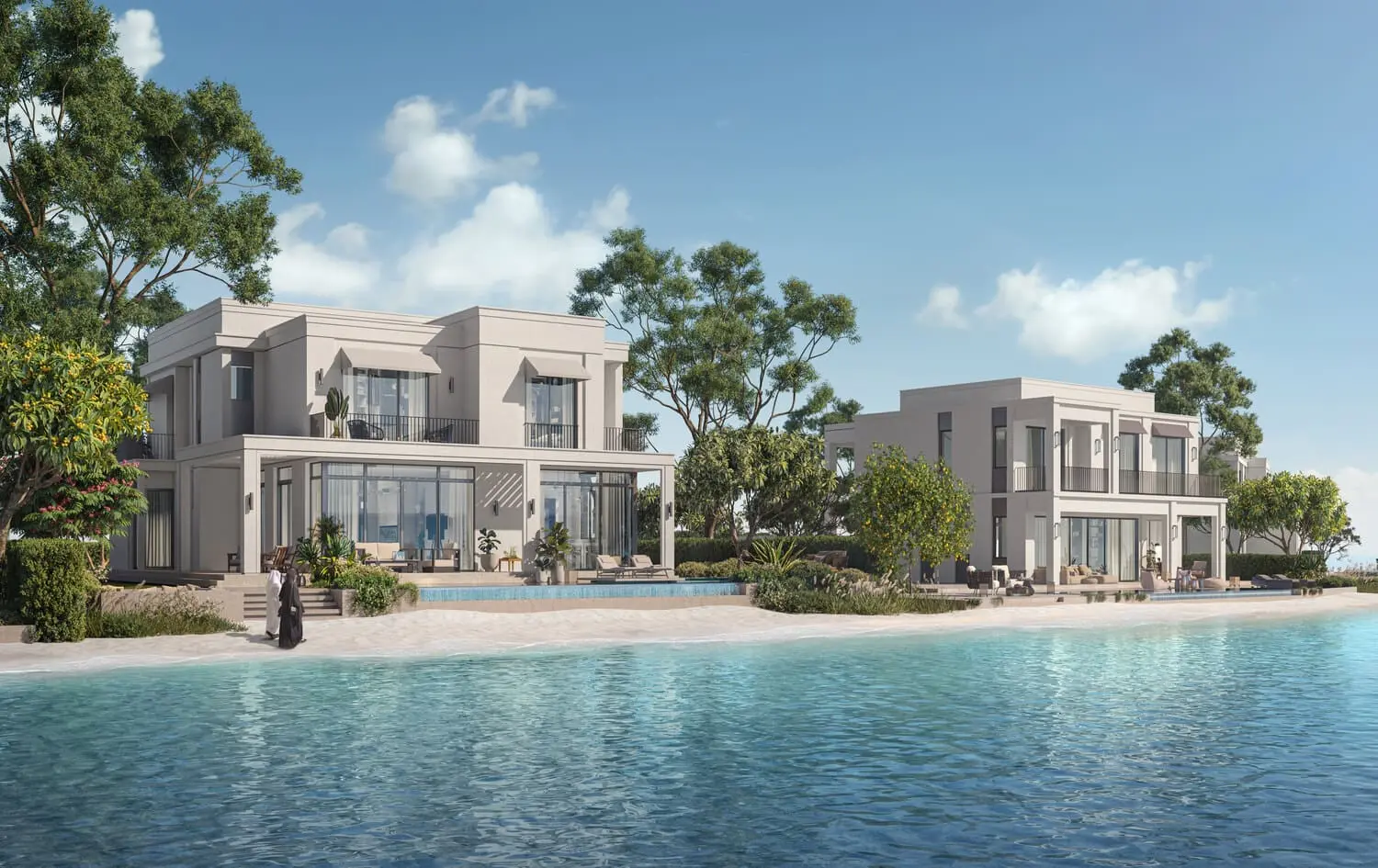 Spacious waterfront villa exterior at Ramhan Island Villas Phase 2 & 3, Ramhan Island