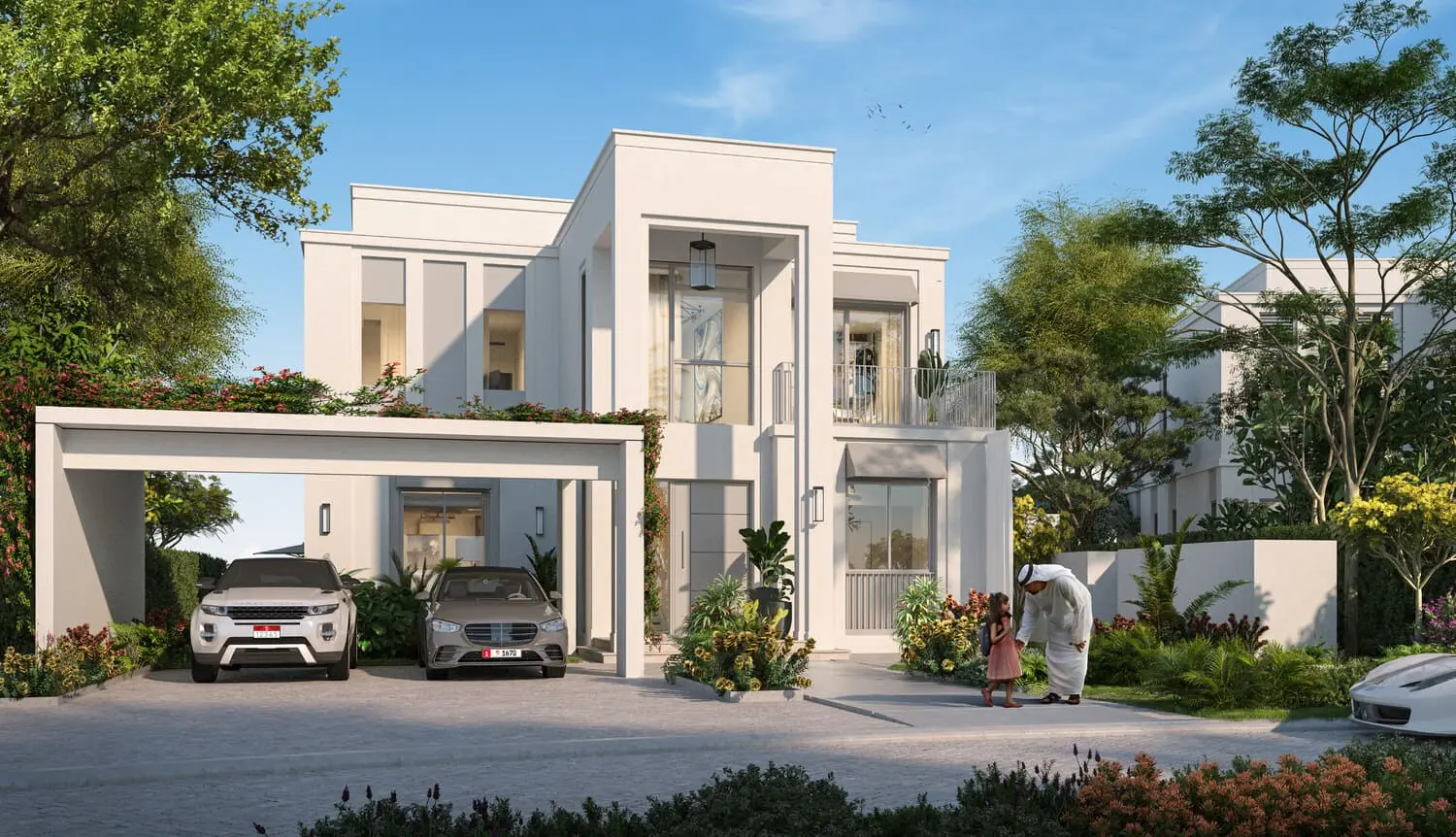 Sophisticated beachfront villa architecture at Ramhan Island Villas Phase 2 & 3, Abu Dhabi