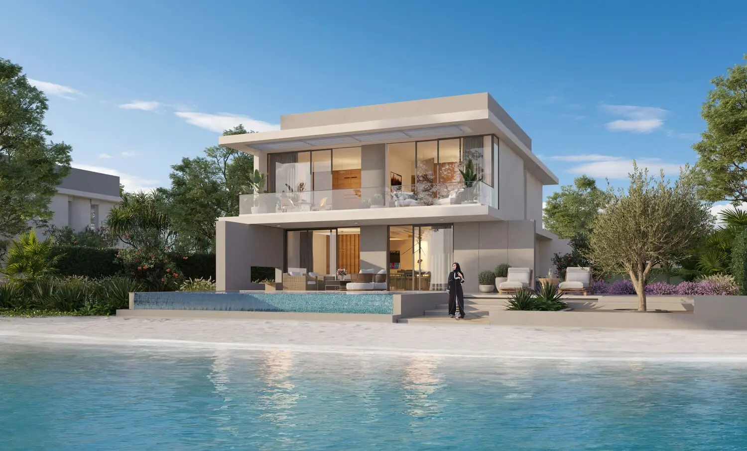 Stunning waterfront villa architecture at Ramhan Island Villas Phase 2 & 3, Abu Dhabi