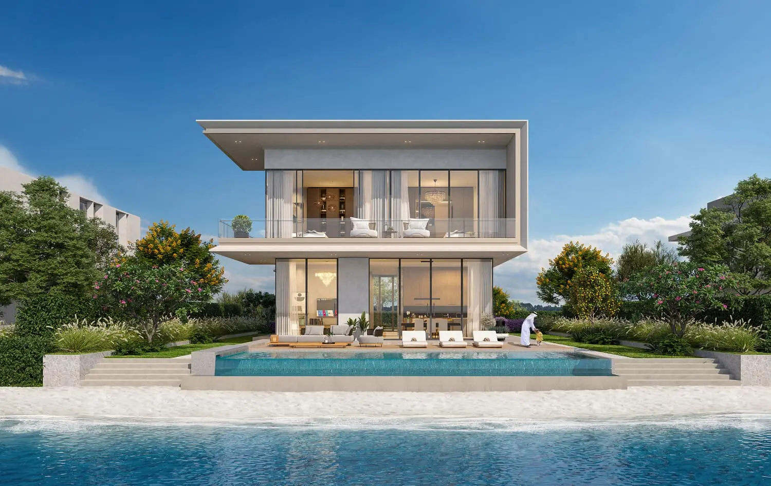 Stunning waterfront villa architecture at Ramhan Island Villas Phase 2 & 3, Abu Dhabi