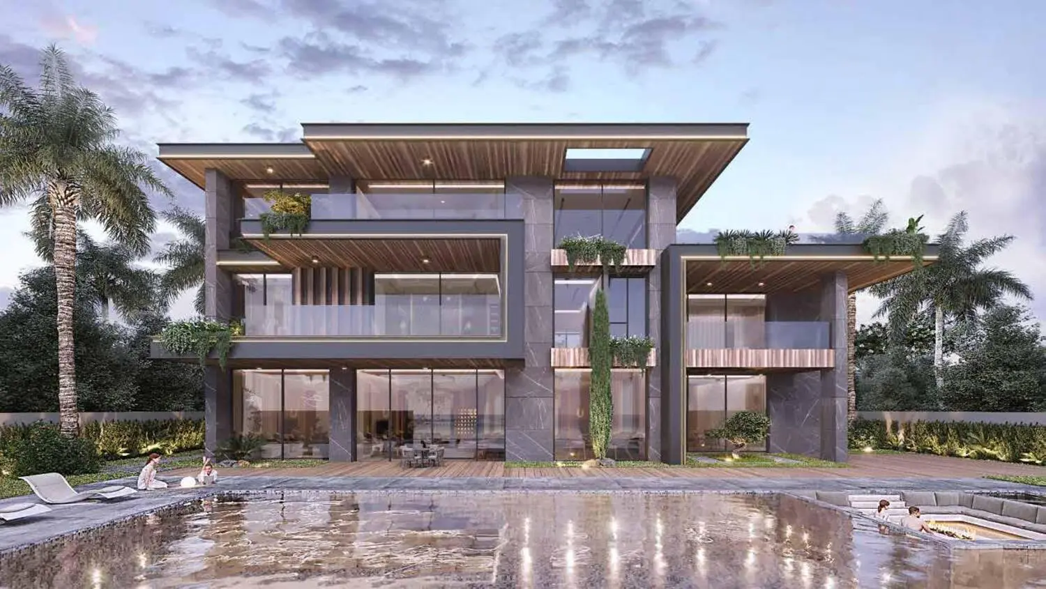 Beachfront mansion exterior, Jacob and Co Beachfront Living, Al Jurf