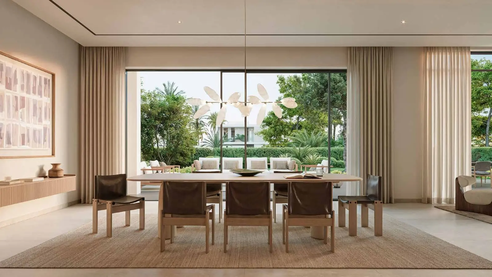 Contemporary kitchen interior in Fay Valley Masdar City Abu Dhabi UAE showcasing sleek cabinetry, premium materials, and a functional family‑friendly..jpg