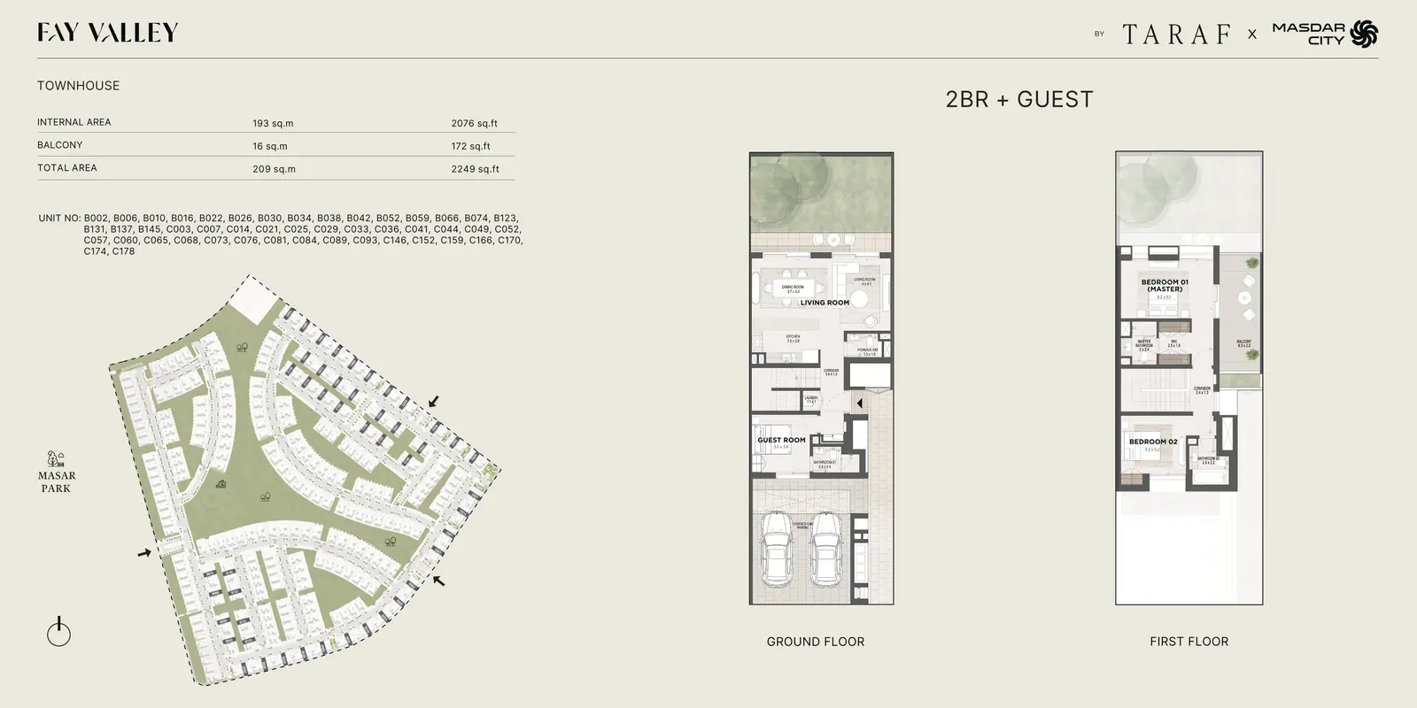 2 Bedroom Townhouse floor plan