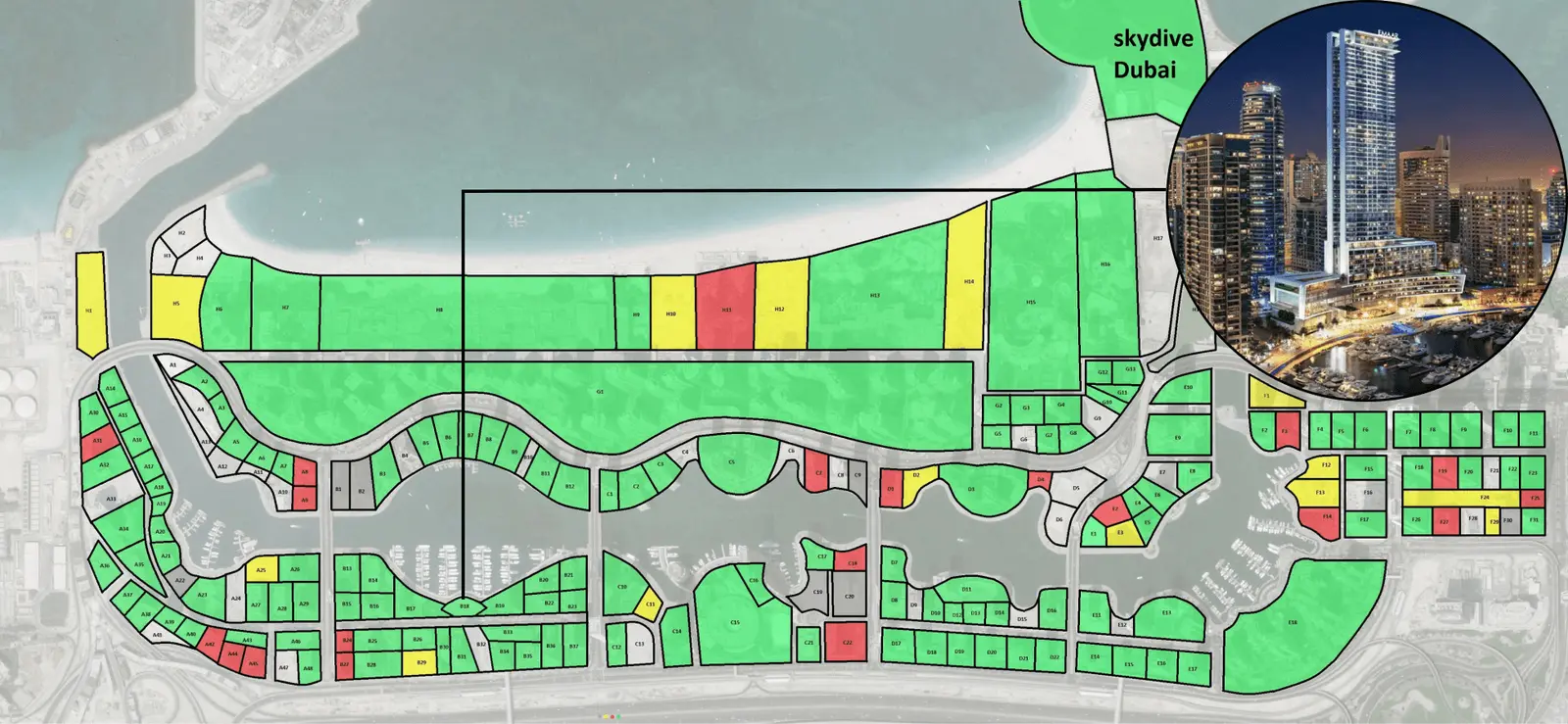 Vida Dubai Marina master plan