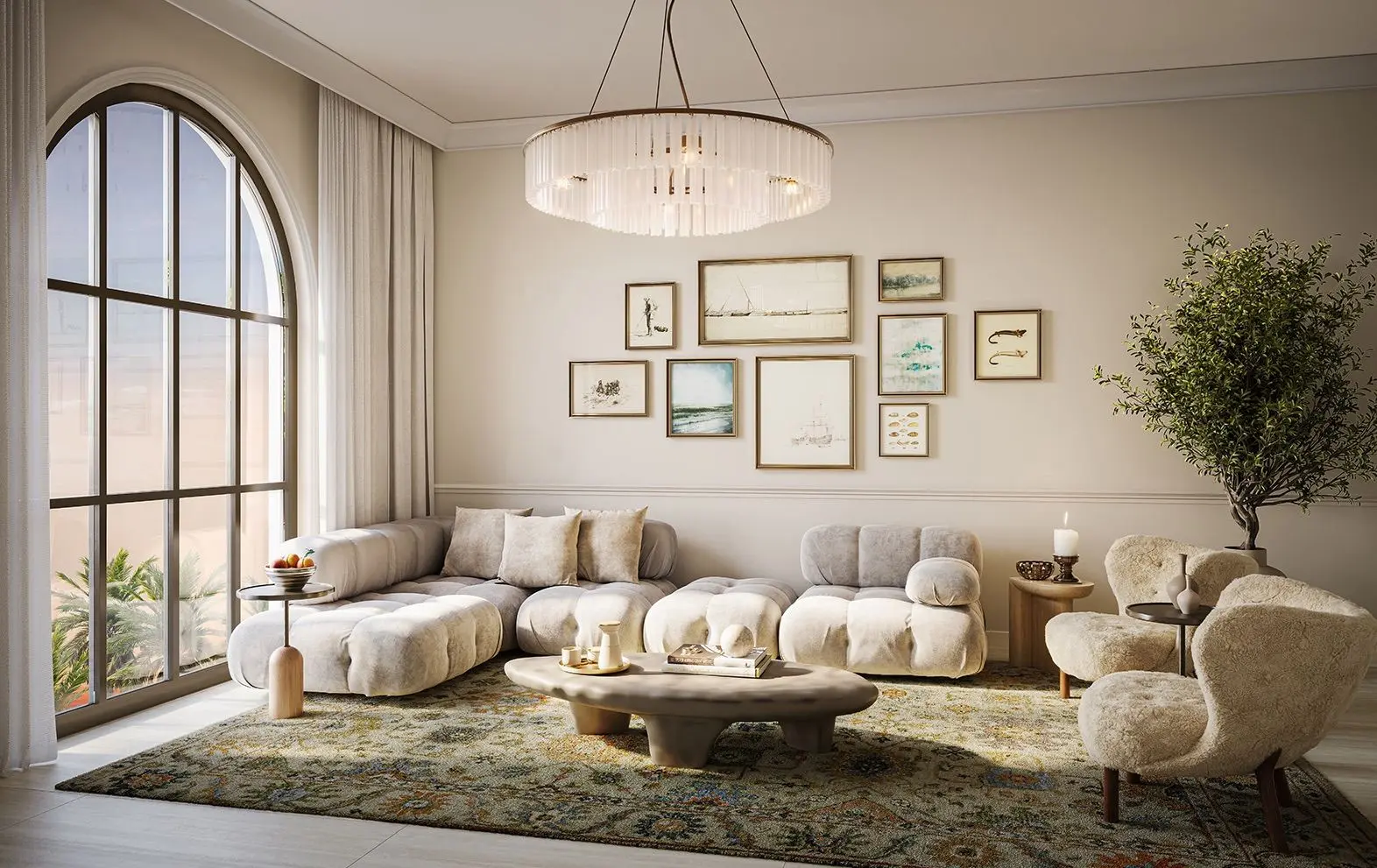 Marbella Bloom Living Zayed City Abu Dhabi premium villa dining area with Mediterranean inspired interior design