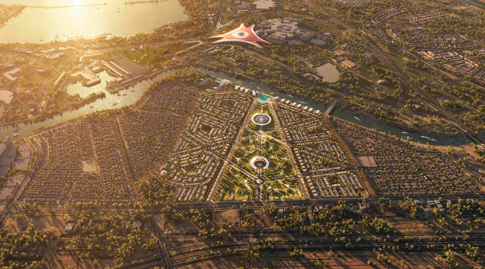 Masterplan of Manchester City Yas Residences, Yas Island