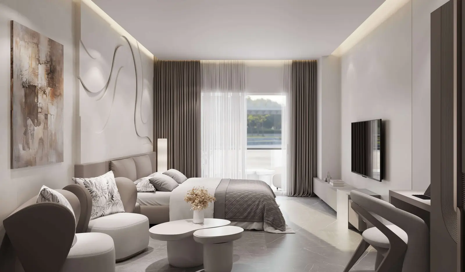 ICONA Residence Al Reeman Abu Dhabi contemporary residential interior with bright spaces and premium finishes