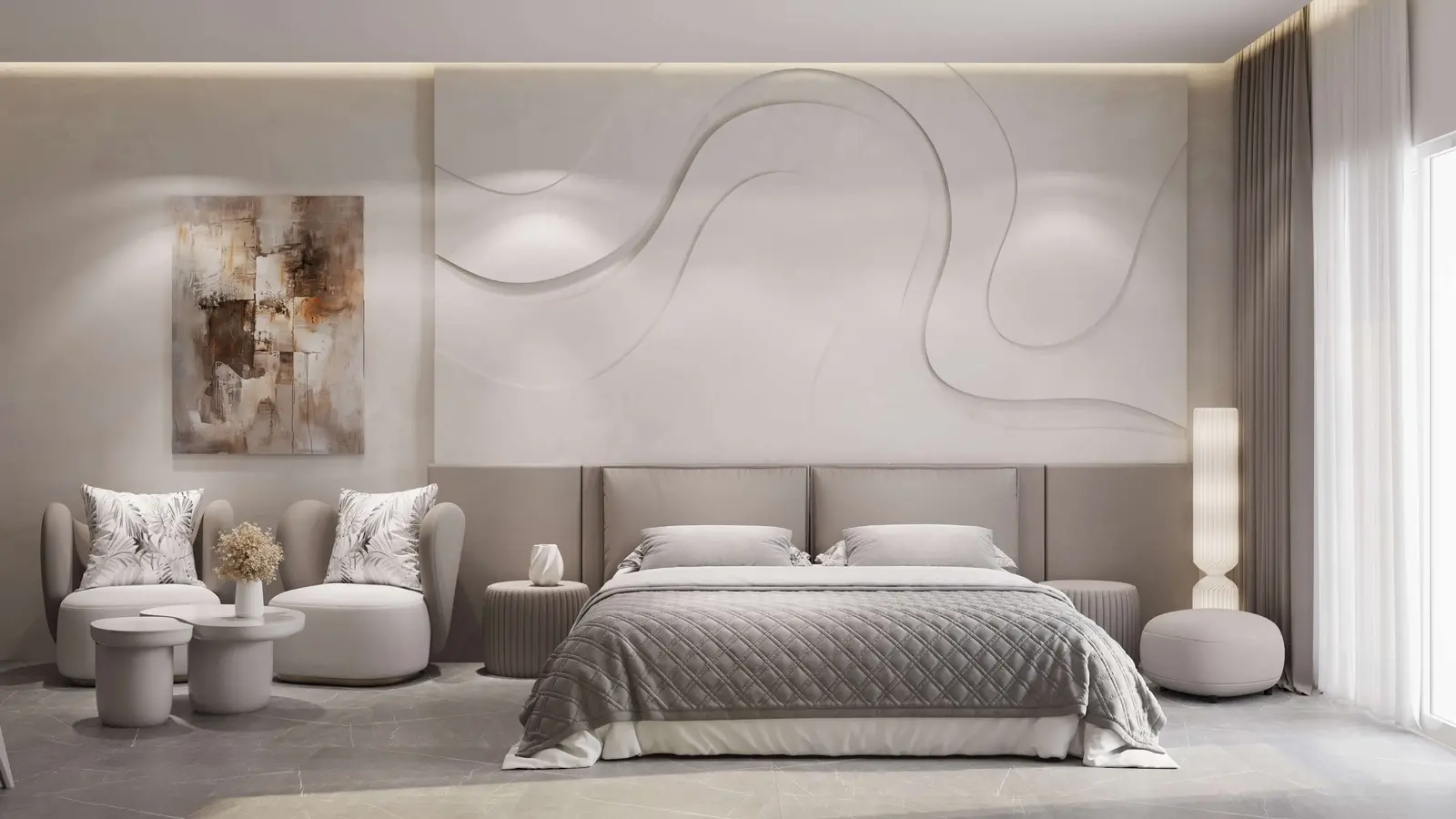 ICONA Residence Al Reeman Abu Dhabi contemporary apartment interior with spacious living area and elegant finishes