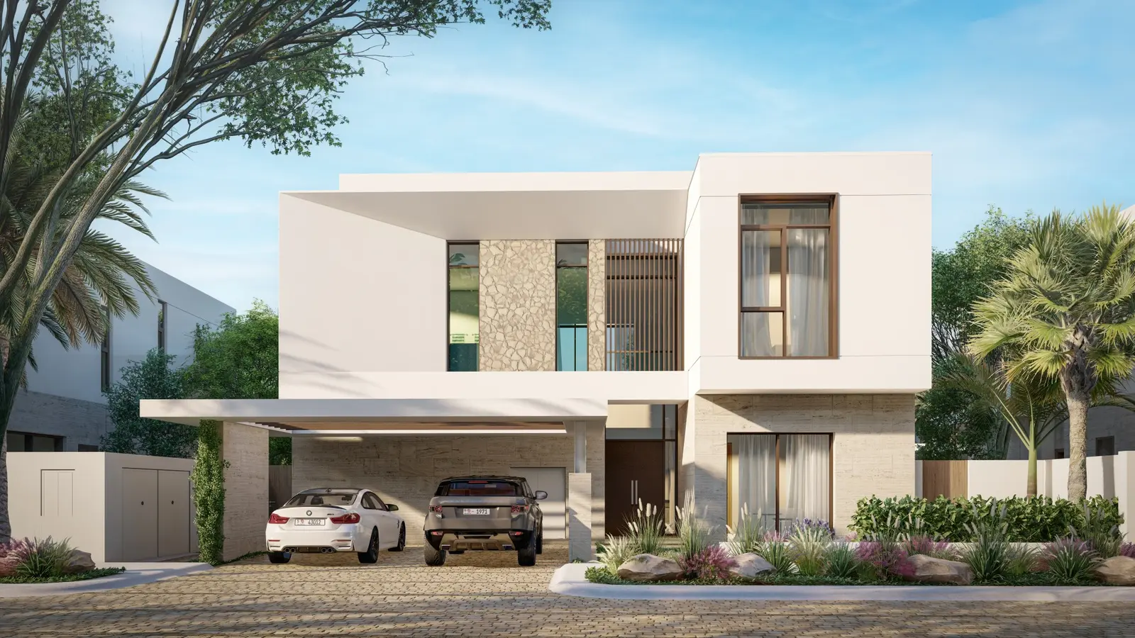 Qasr Al Jurf 3B Al Jurf Abu Dhabi highlighting modern villa buildings and exclusive waterfront surroundings