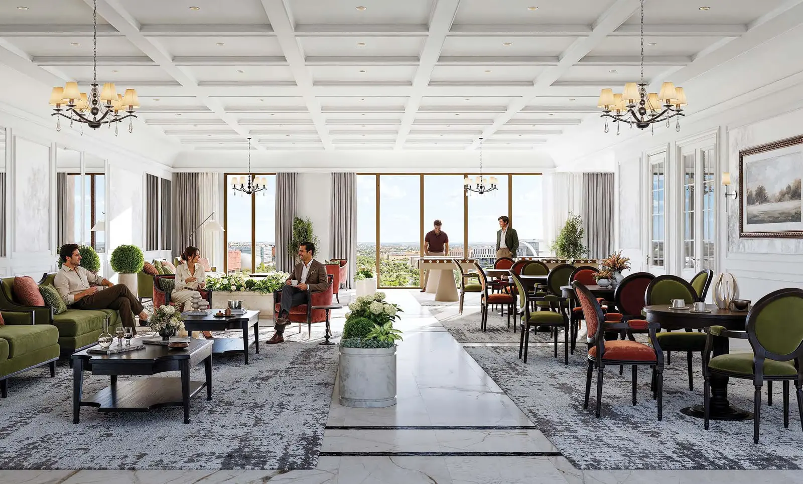 Bab Al Qasr Garden Residence 65 Masdar City Abu Dhabi luxurious furnished living room interior design