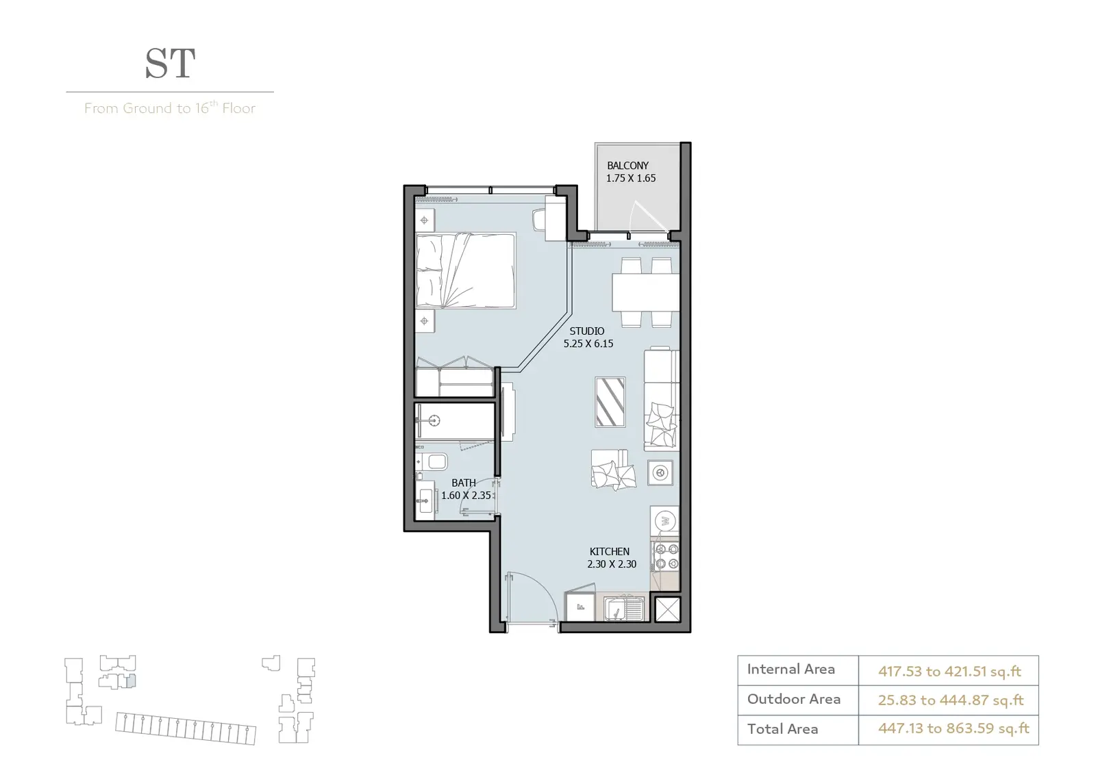 Studio floor plan