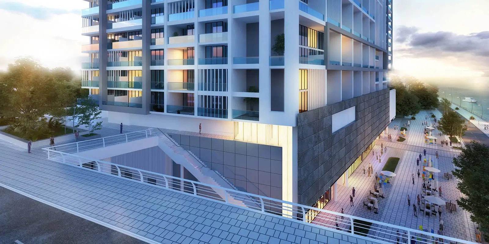 Al Maryah Vista by Reportage exterior showcasing modern architecture on Al Maryah Island
