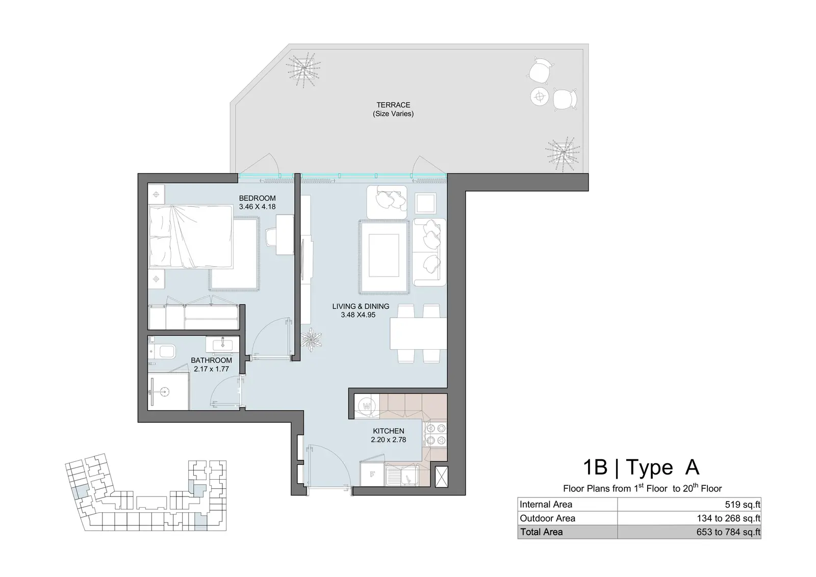 1 Bedroom Type A