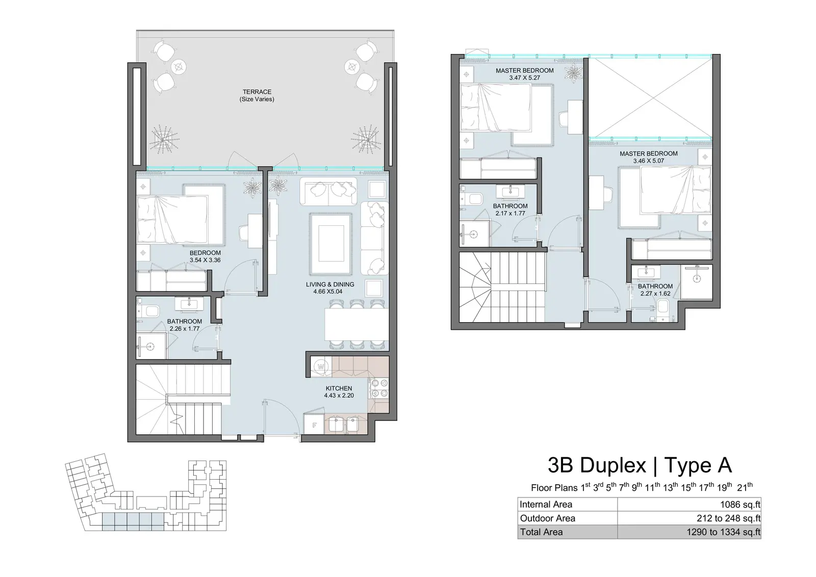 3 Bedroom Duplex Apartment Type A