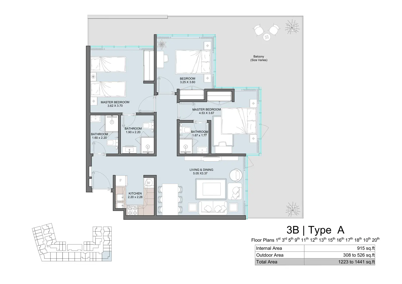3 Bedroom Apartment Type A