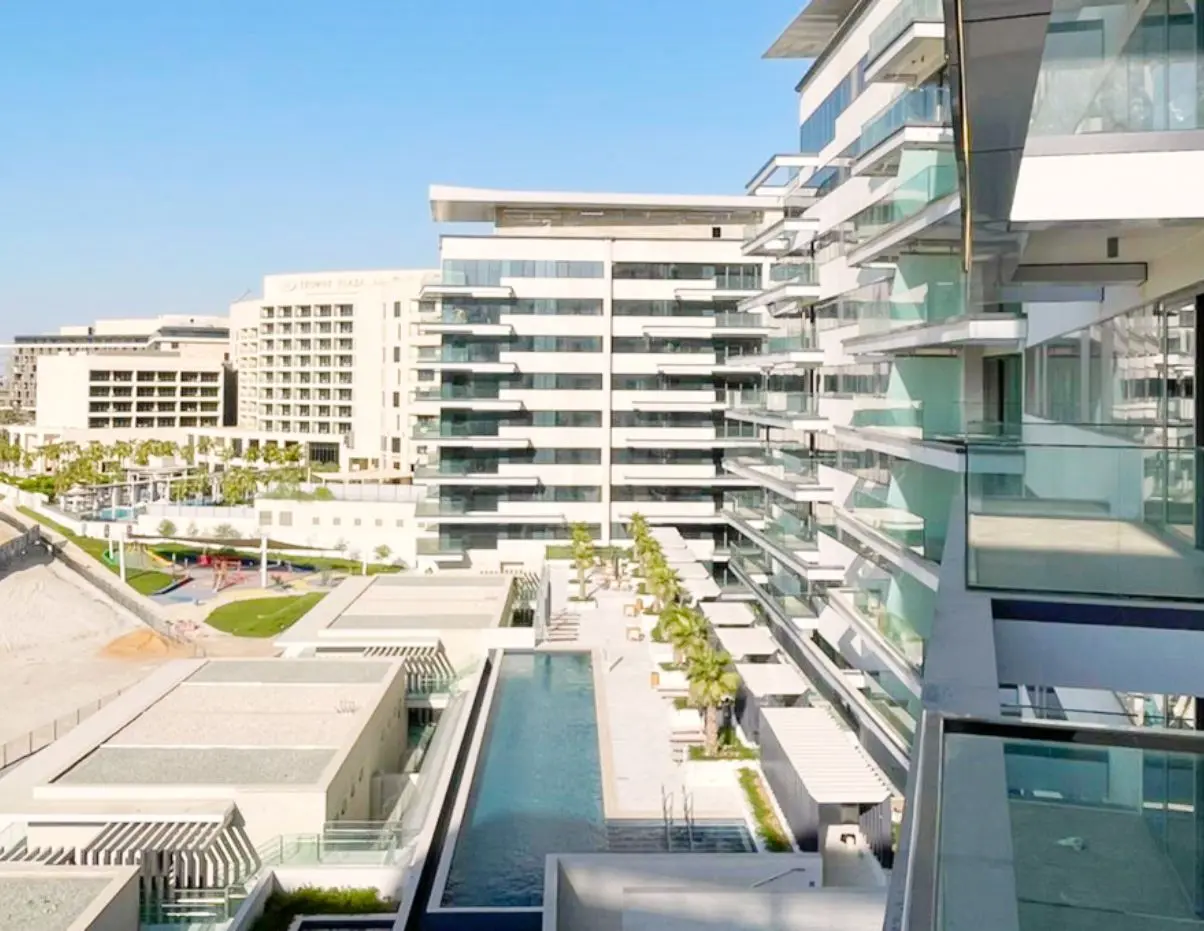 Mayan by Aldar master plan on Yas Island Abu Dhabi showcasing waterfront residences, amenities, green spaces, and community living.