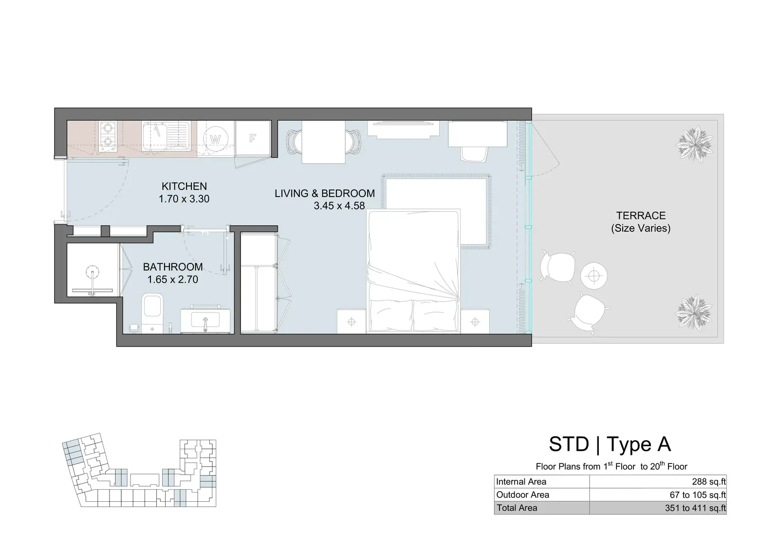 Studio floor plan