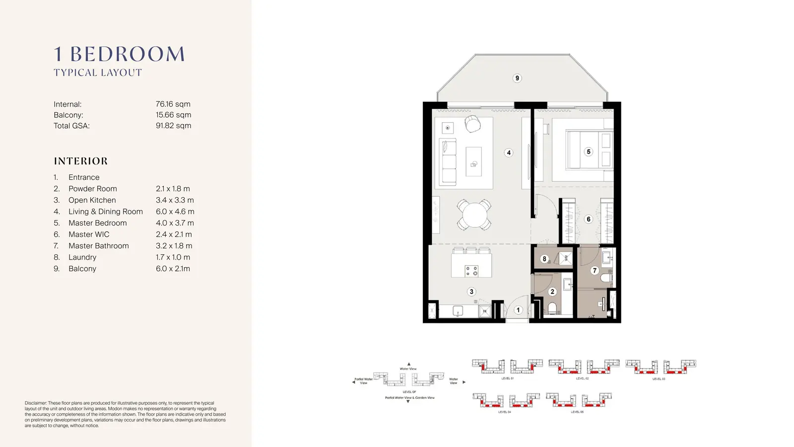 1 Bedroom Apartment floor plan