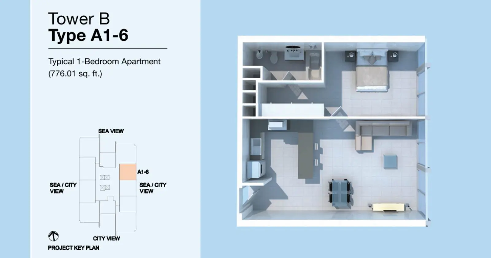 1 Bedroom Apartment floor plan