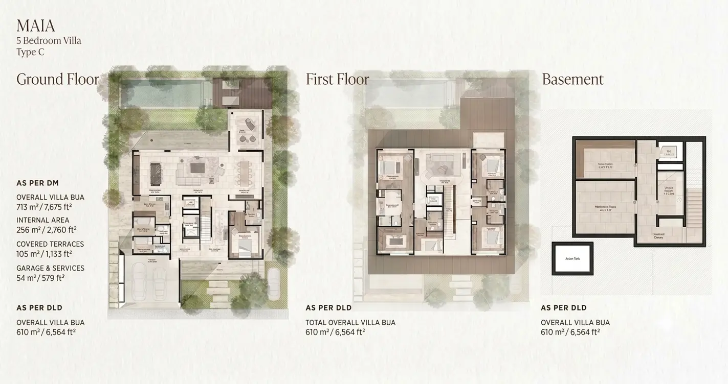 Maia 5 Bedroom Villa floor plan