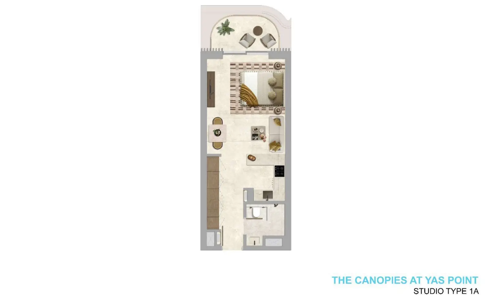Studio Apartment floor plan