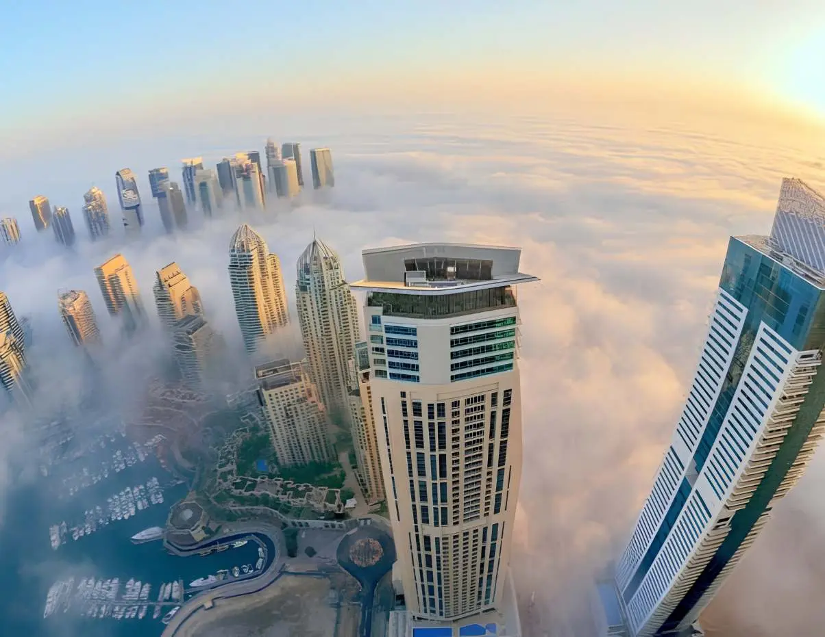 Marina Heights master plan in Marina Square, Al Reem Island, Abu Dhabi, showcasing residential towers, landscaped spaces, amenities, parking, and waterfront surroundings.