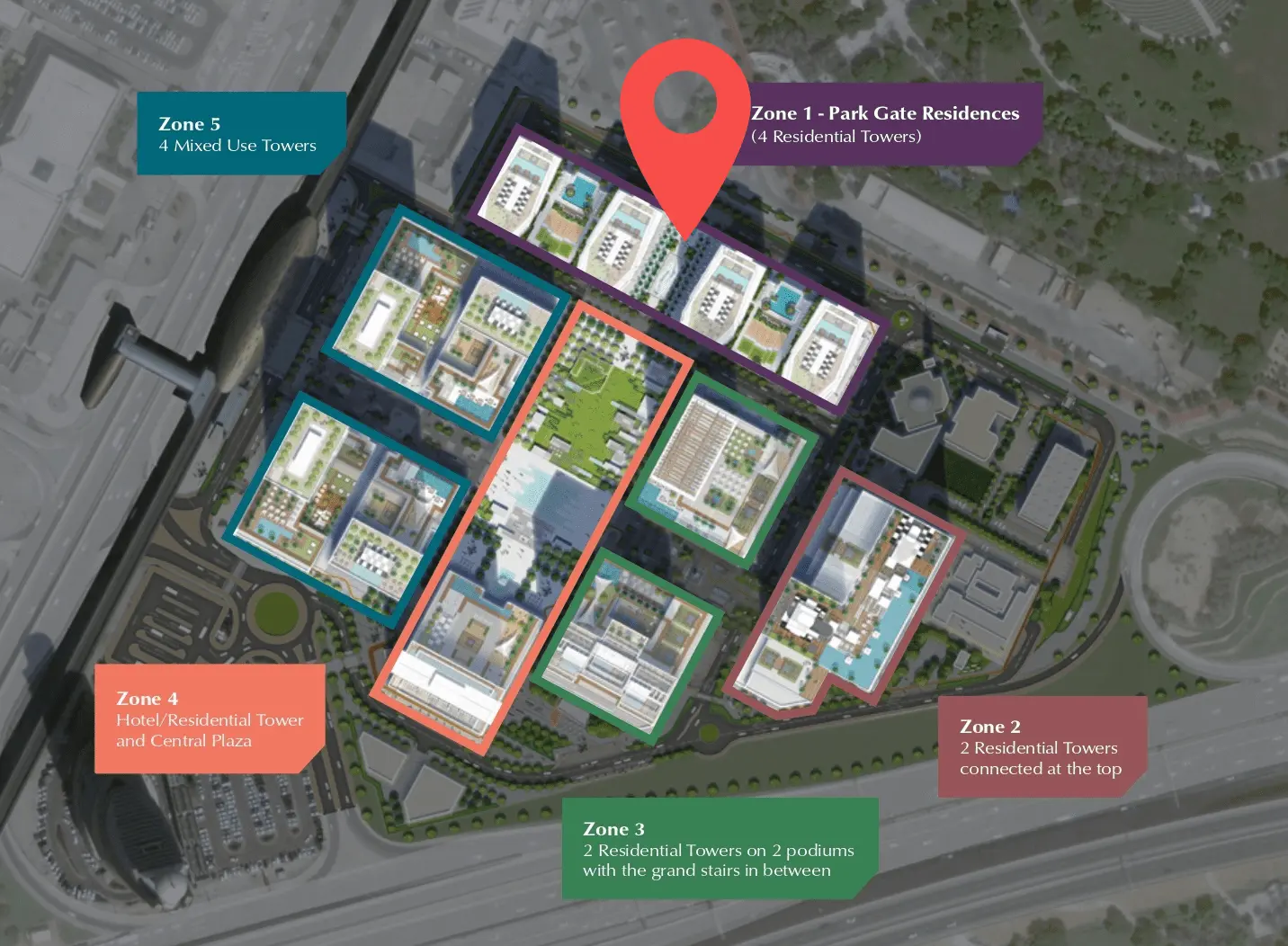 Wasl 1 Park Gate Residences master plan
