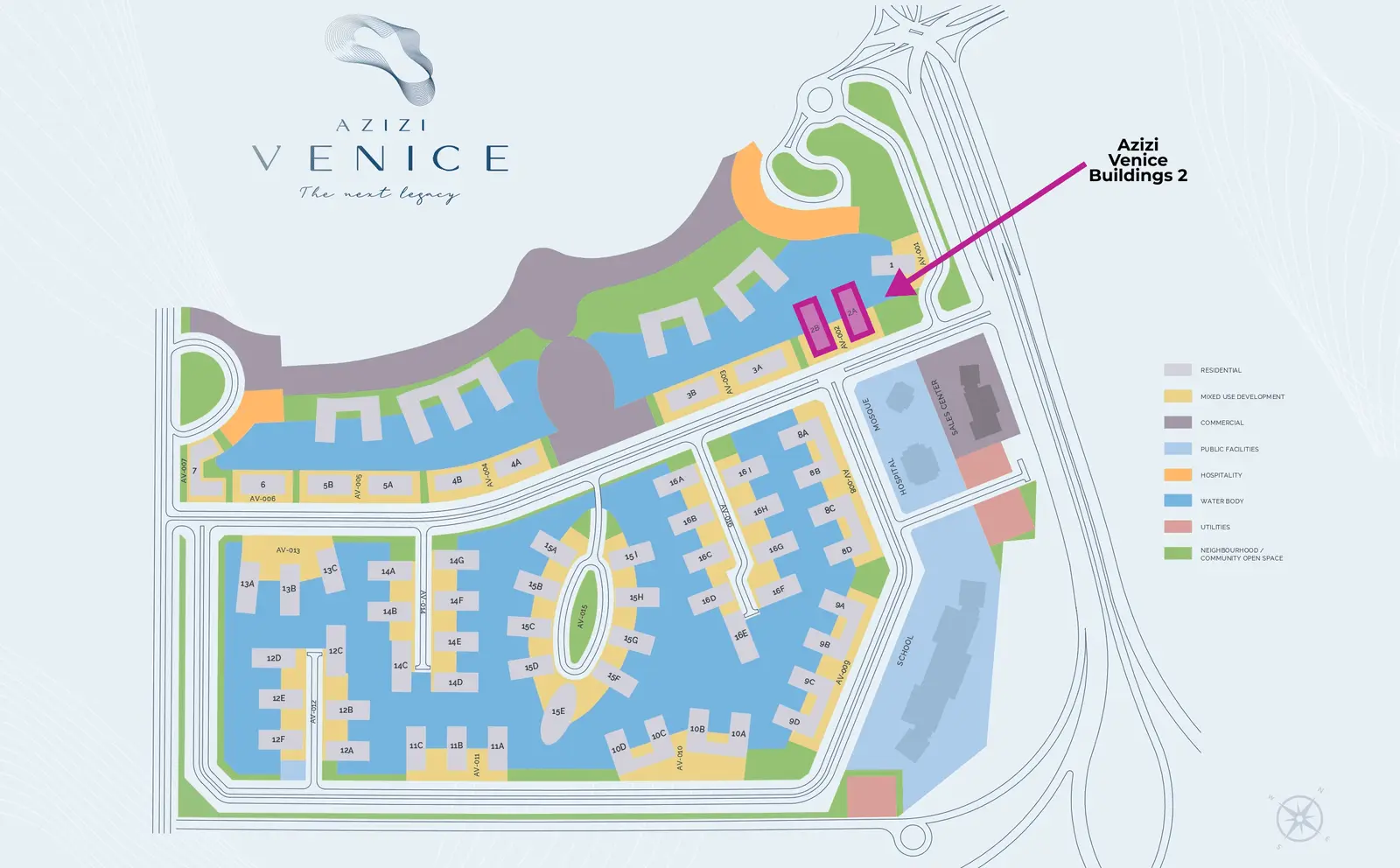 Azizi Venice Building 2 master plan