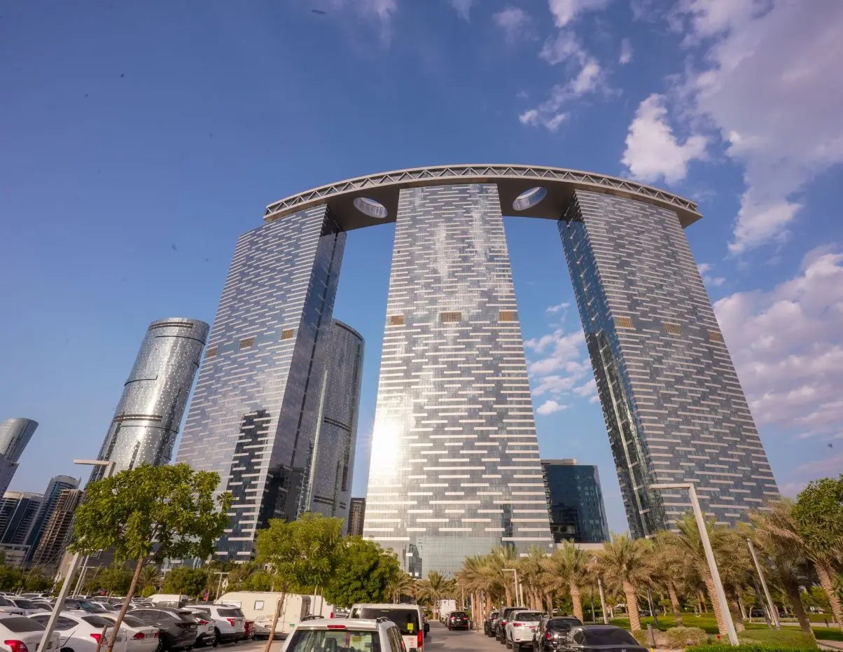 The Gate Towers master plan at The Gate District, Shams Abu Dhabi featuring Gate Tower 1, Gate Tower 2, Gate Tower 3 and integrated lifestyle amenities.