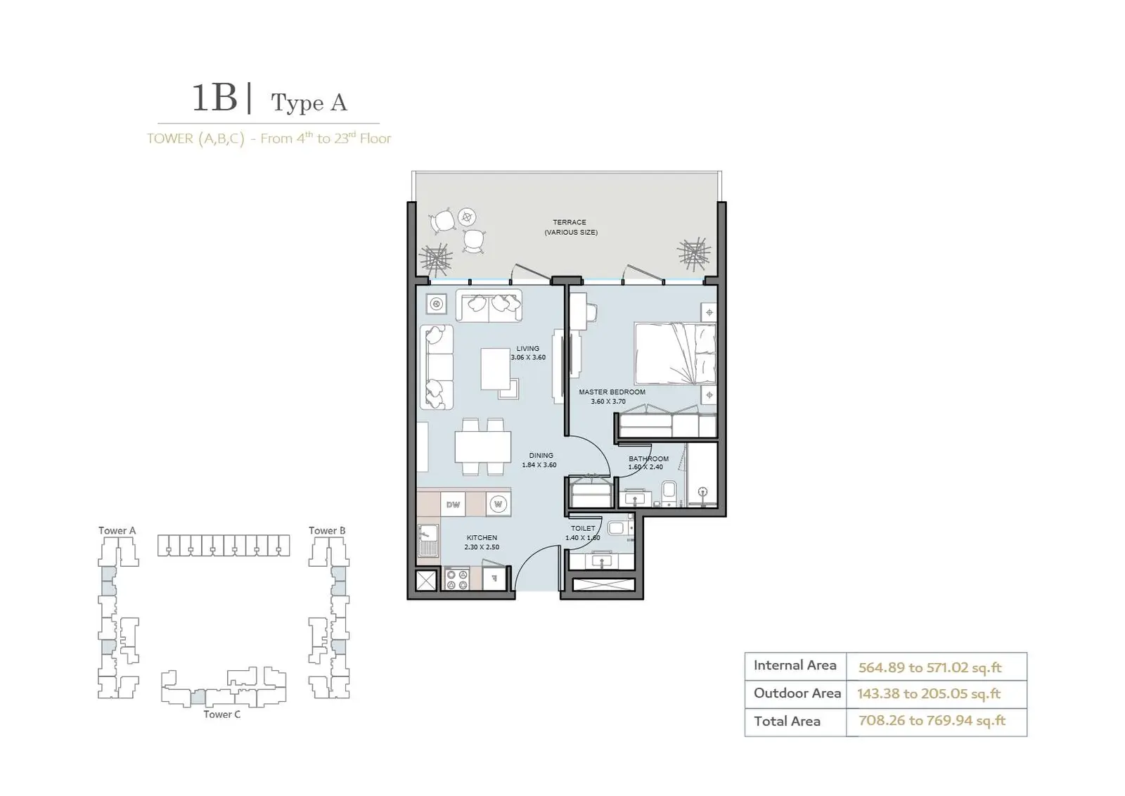 1 Bedroom Apartment floor plan