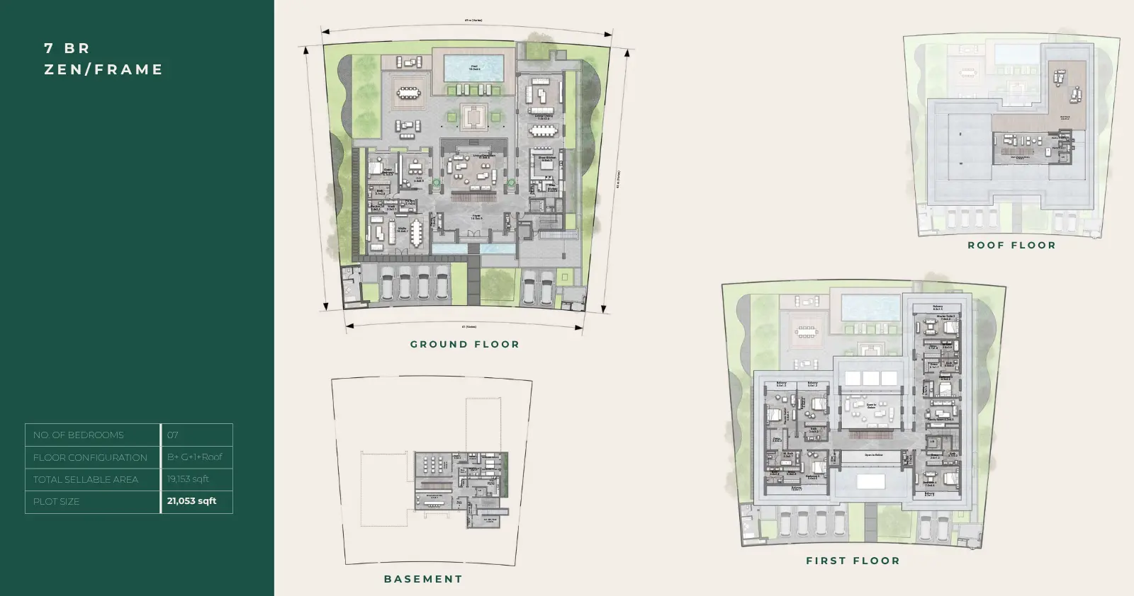 7BR Villa floor plan