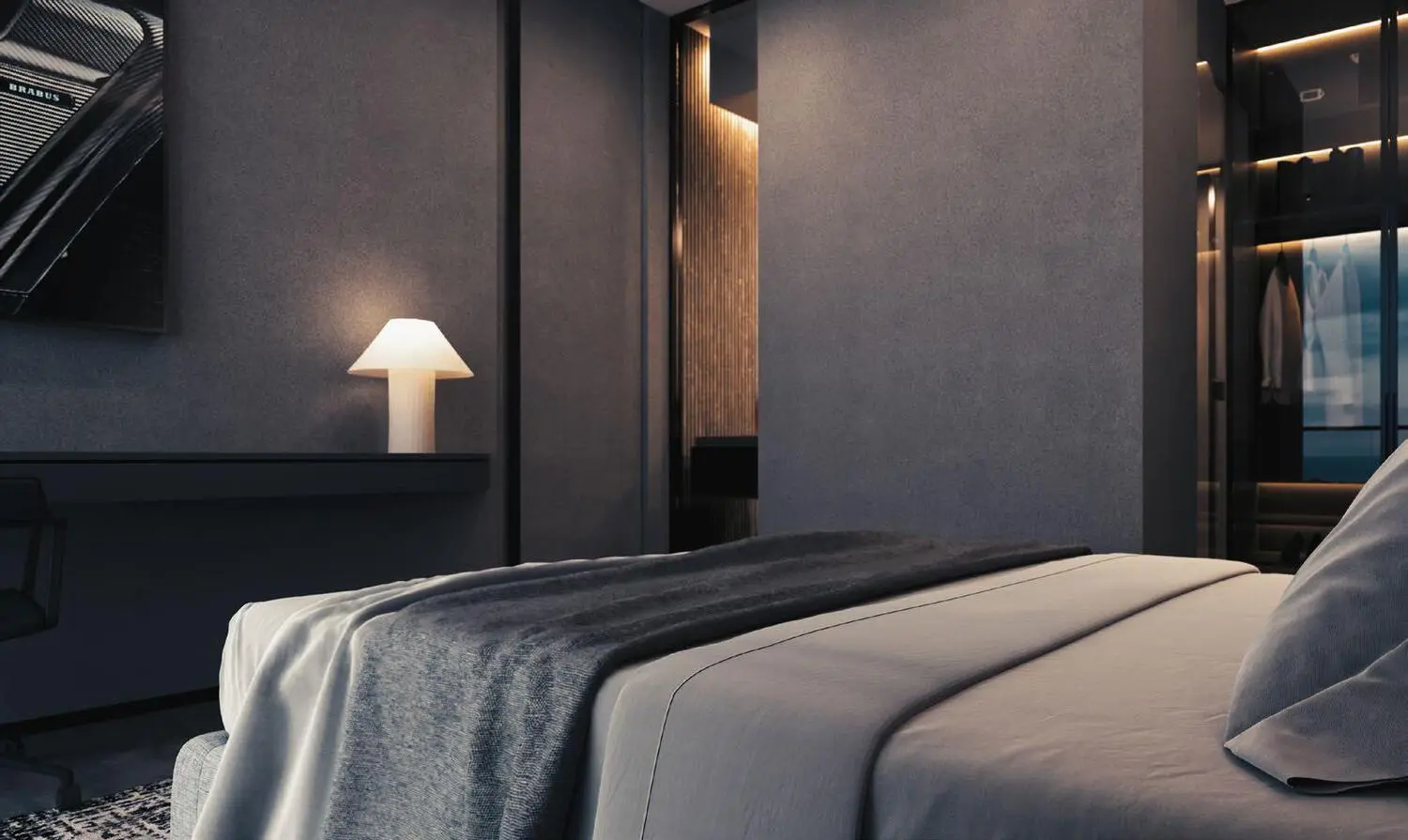 Brabus Island townhouse interior Al Raha Beach Abu Dhabi featuring contemporary open-plan design with abundant natural light.
