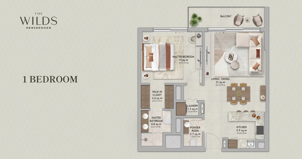 One Bedroom Apartment floor plan