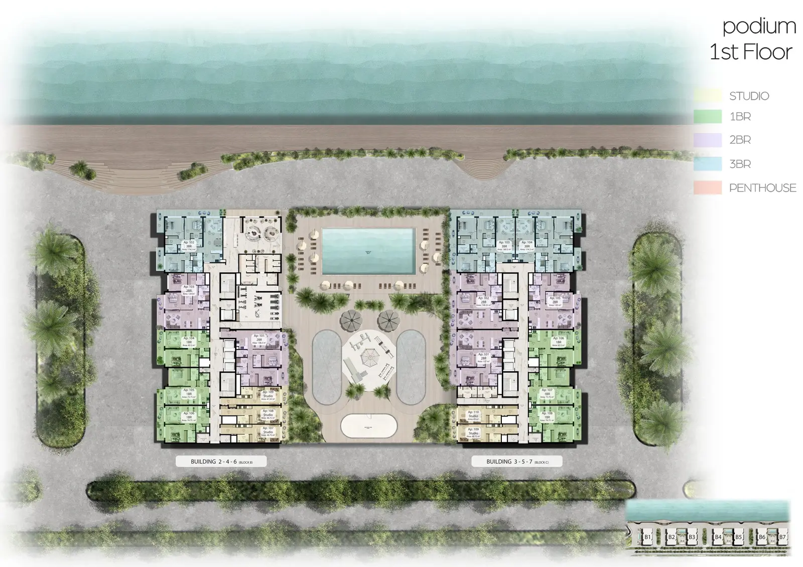 Podium Floor Plan 1 Manchester City Yas Residence