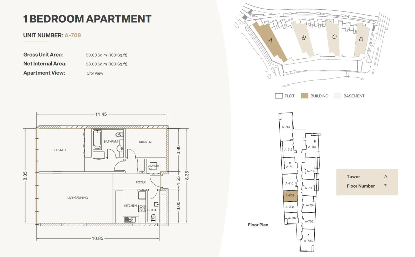 1 Bedroom Apartment floor plan