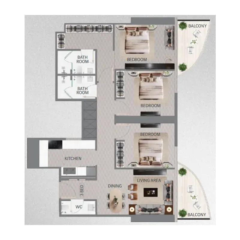 3 Bedrooms apartments - Maybach Ultimate Luxury