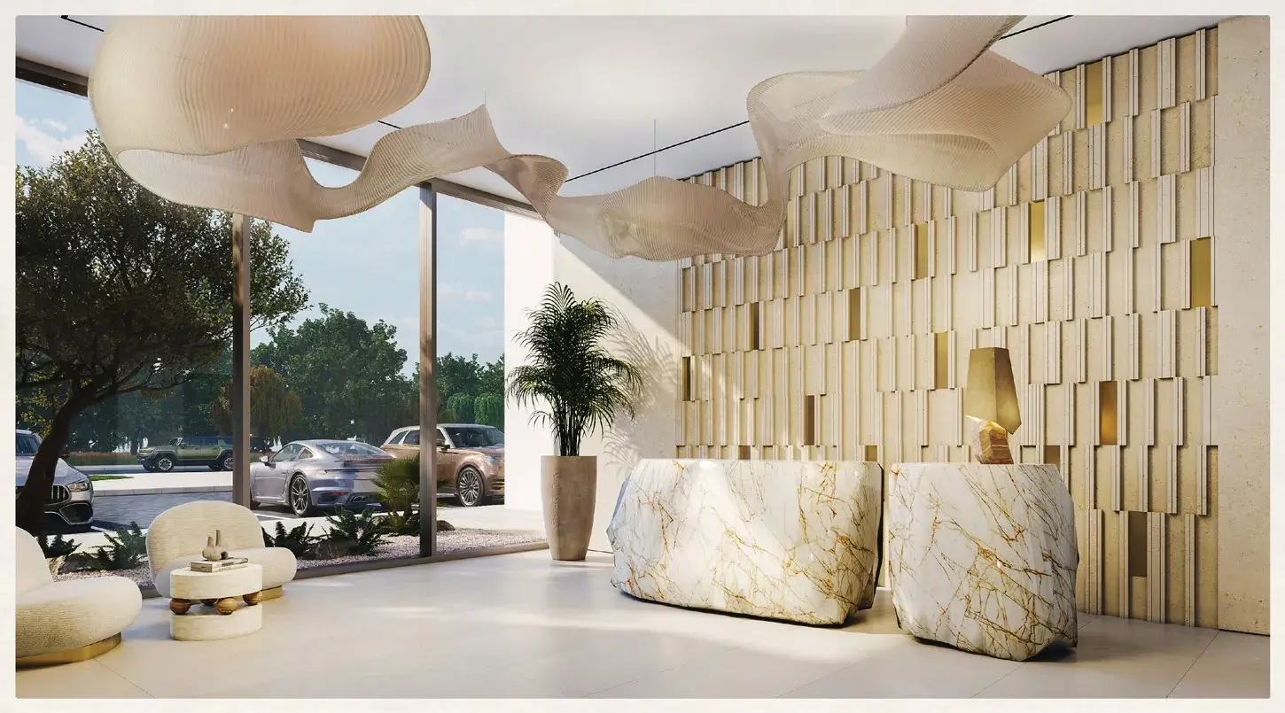 Comfort by Roof in Dubai Land Residence by Roof Enterprises & Development - Lobby Image 2