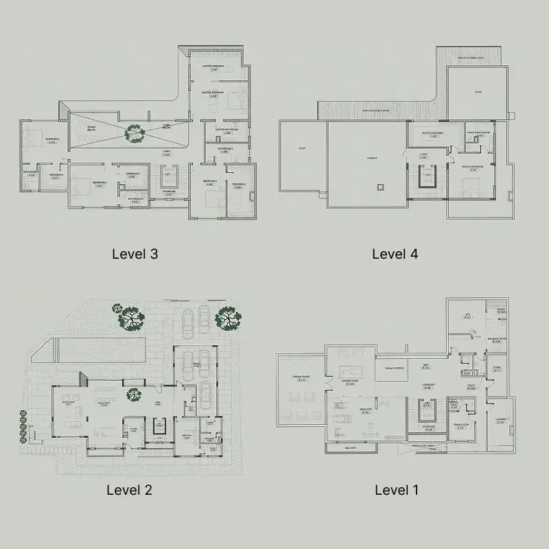 6 Bedrooms villa - Haia Villa Terra Collection floor plan