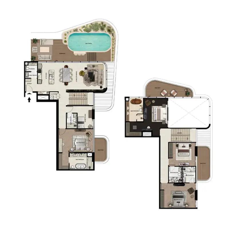 4.5 bedrooms penthouse - Treppan Living Privé