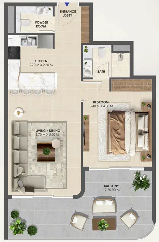 1 Bedroom apartments - Vivida Residences