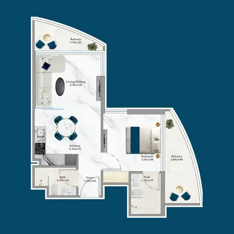 1 Bedroom apartments - Serenz