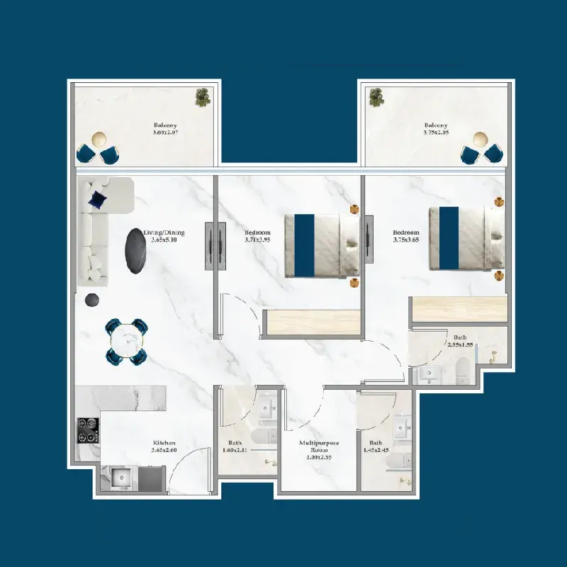 2.5 bedrooms apartments - Serenz
