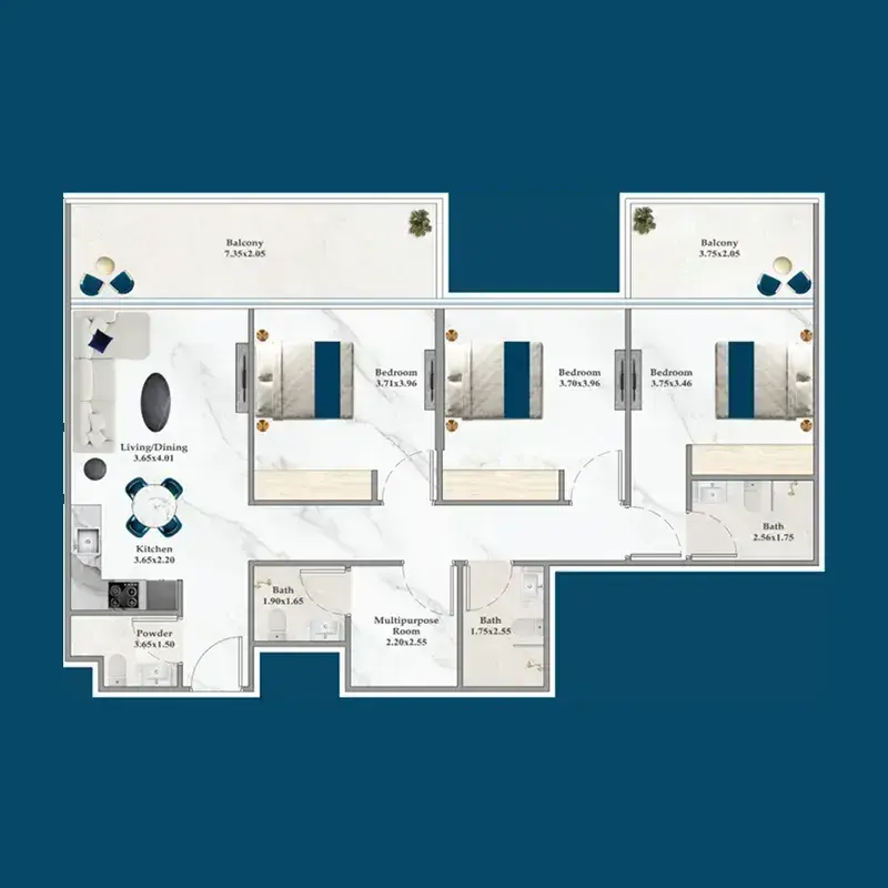 3.5 bedrooms apartments - Serenz