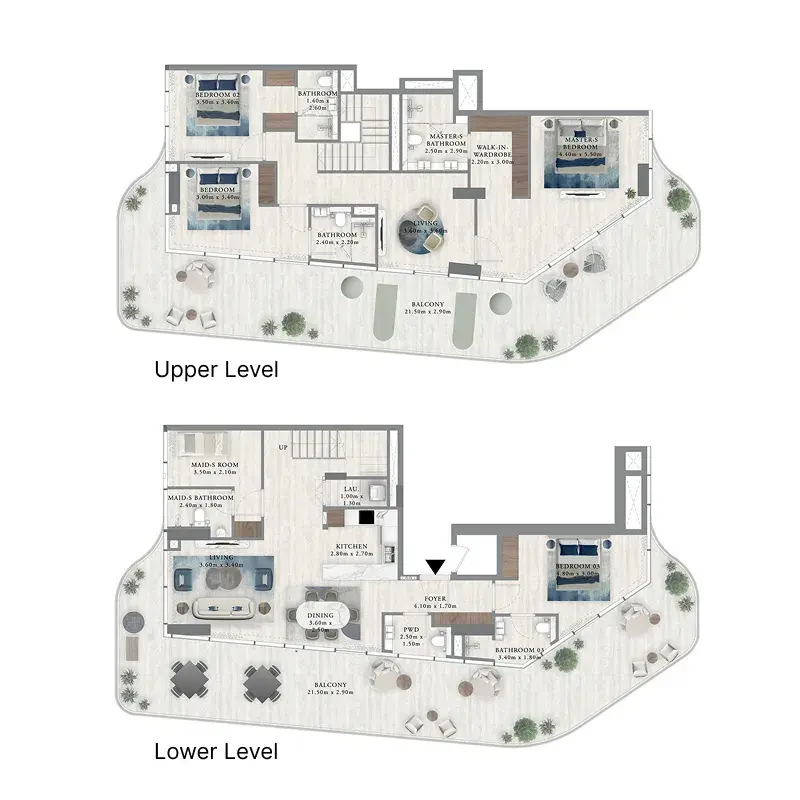 4.5 bedrooms duplex - Royal Yacht Club Residence