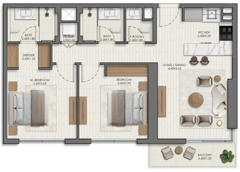 2 Bedrooms apartments - Belmont