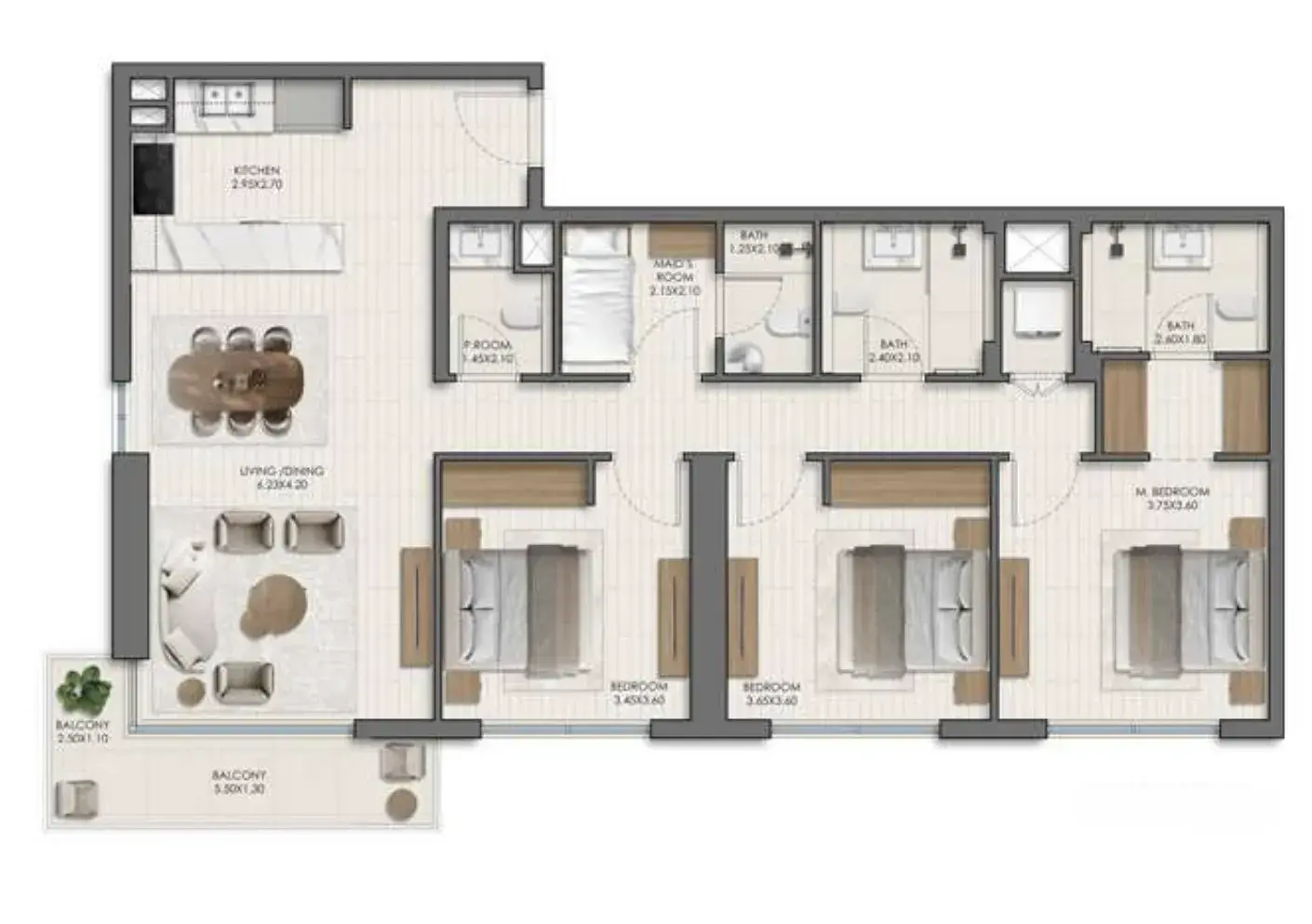 3.5 bedrooms apartments - Belmont