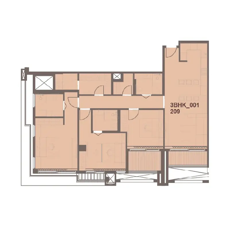 3 Bedrooms apartments - J-Haus Residence