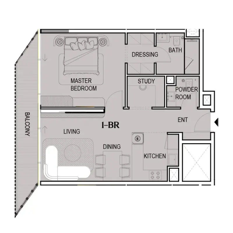 1 Bedroom apartments - Tresora by Wadan