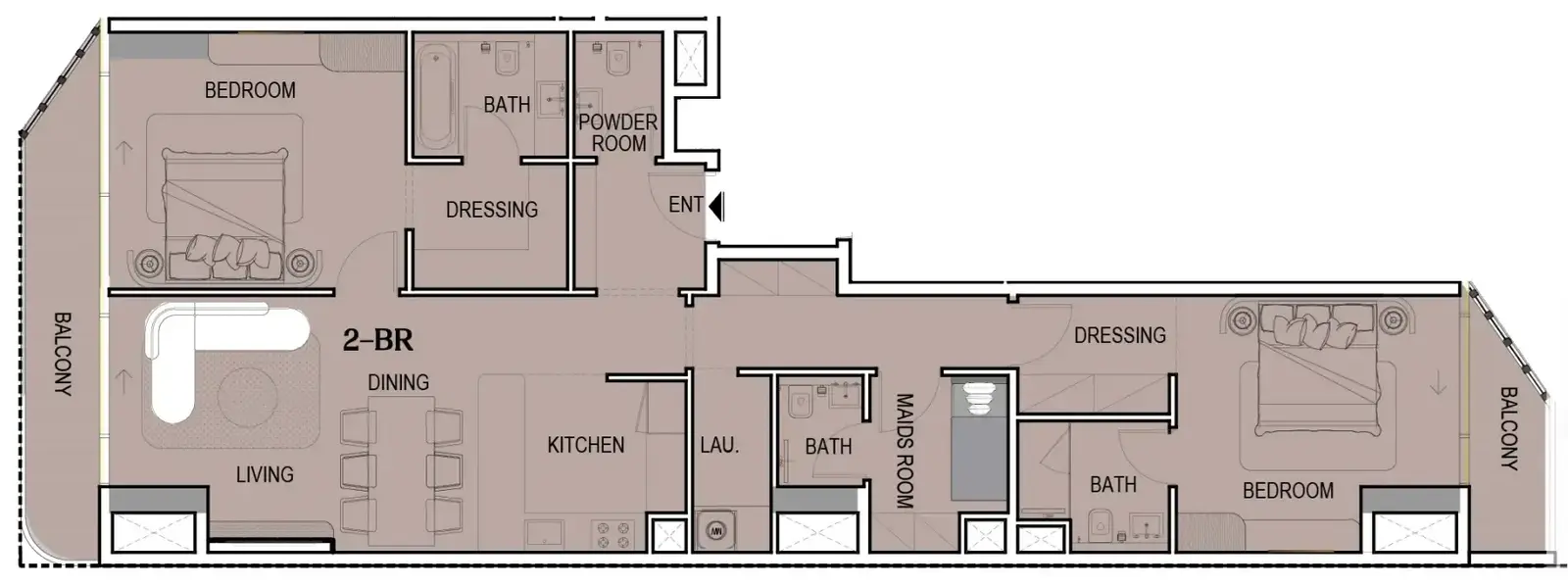 2 Bedrooms apartments - Tresora by Wadan